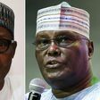 A war of words between Nigerian President Muhammadu Buhari (L) and former Vice President Atiku Abubakar (R) has escalated ahead of rescheduled elections