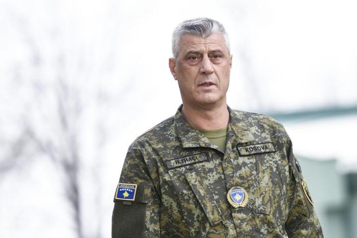 Kosovo President Hashim Thaci (pictured December 2018) said that one of the points of the talks with Belgrade is "demarcation of the border between Kosovo and Servia", one of Europe's most volatile territorial disputes