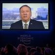 US Secretary of State Mike Pompeo addresses the World Economic Forum in Davos, Switzerland by video