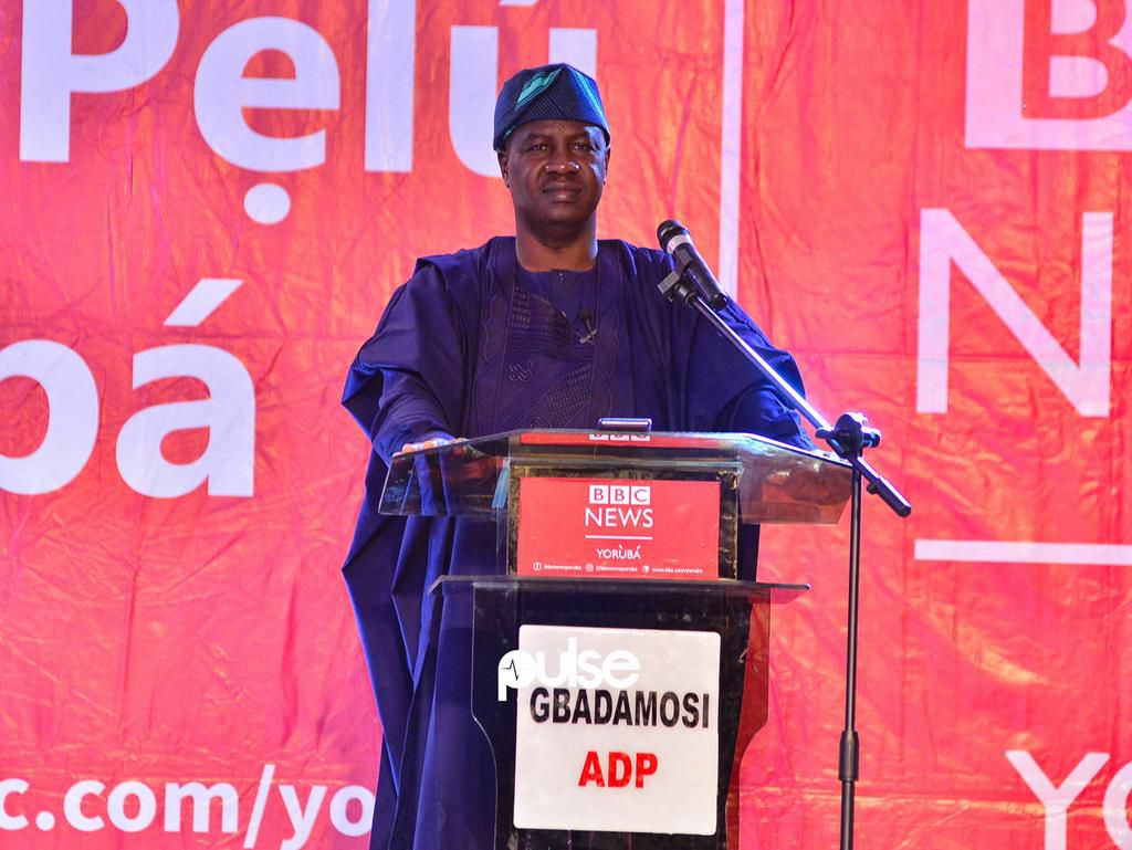 Babatunde Gbadamosi of the Action Democratic Party (ADP) at a Lagos governorship debate organised by the British Broadcasting Corporation (BBC) Yoruba News Service on Saturday, January 26, 2019