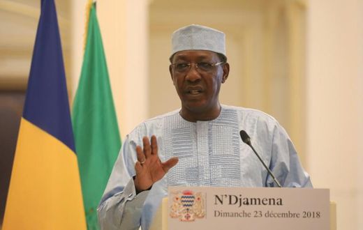 Chadian President Idriss Deby, pictured here at a press conference in N'Djamena last December, is opposed by a Libyan-based rebel group, the Union of Resistance Forces