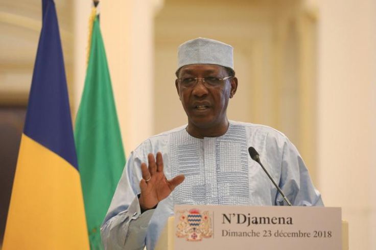 Chadian President Idriss Deby, pictured here at a press conference in N'Djamena last December, is opposed by a Libyan-based rebel group, the Union of Resistance Forces