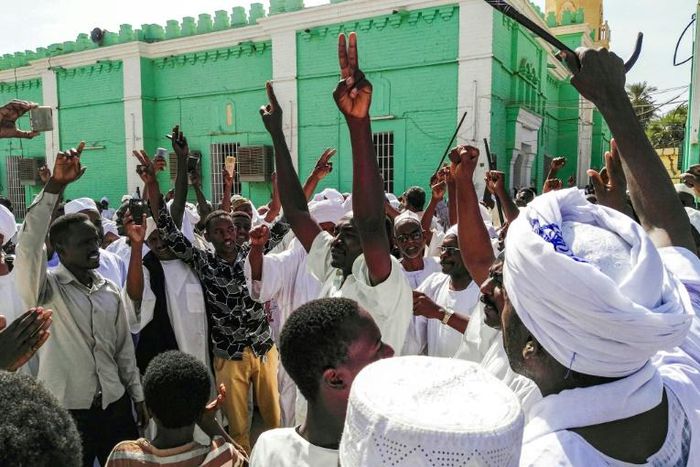 Sudanese protesters gather at a previous rally in the capital Khartoum's twin city of Omdurman on January 25, 2019