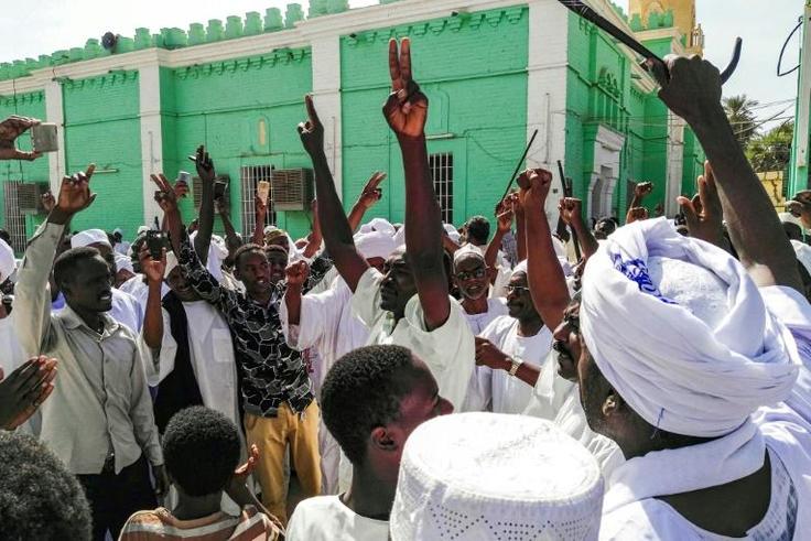 Sudanese protesters gather at a previous rally in the capital Khartoum's twin city of Omdurman on January 25, 2019
