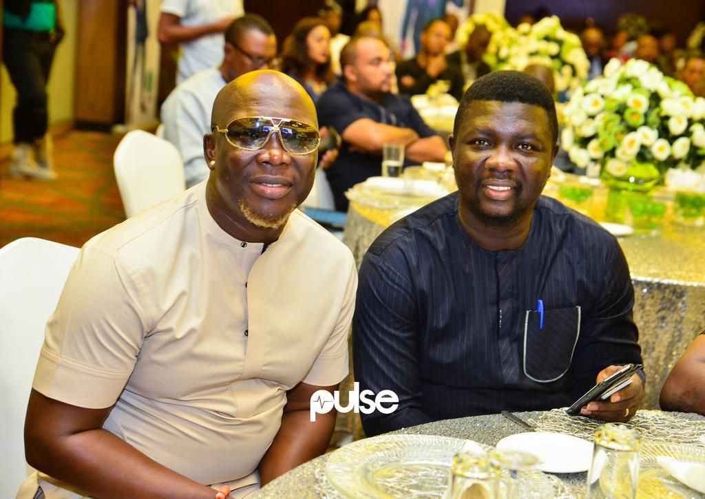 Gordons and Seyi Law at Glo unveil event which held at Eko hotel & suites, Victoria Island Lagos on Friday, February 1, 2019.