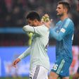 Bayern Munich trudge off after Saturday's 3-1 defeat at Bayer Leverkusen left them seven points behind leaders Borussia Dortmund in the Bundesliga title race.