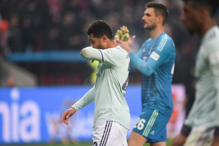 Bayern Munich trudge off after Saturday's 3-1 defeat at Bayer Leverkusen left them seven points behind leaders Borussia Dortmund in the Bundesliga title race.