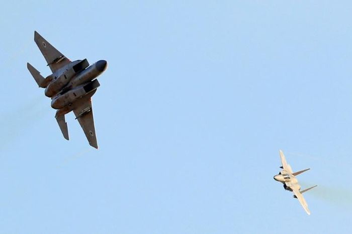 Israeli Prime Minister Benjamin Netanyahu told reporters "we have a permanent policy: to strike at the Iranian entrenchment in Syria and hurt whoever tries to hurt us"