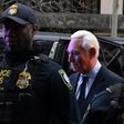 Longtime Donald Trump adviser Roger Stone arrives for his arraignment on charges of lying to Congress