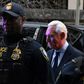 Longtime Donald Trump adviser Roger Stone arrives for his arraignment on charges of lying to Congress