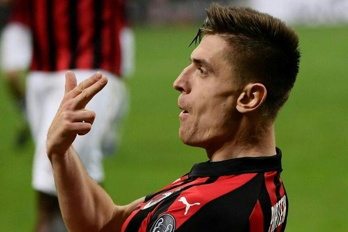 Polish forward Krzysztof Piatek scored his seventh goal in six games for AC Milan
