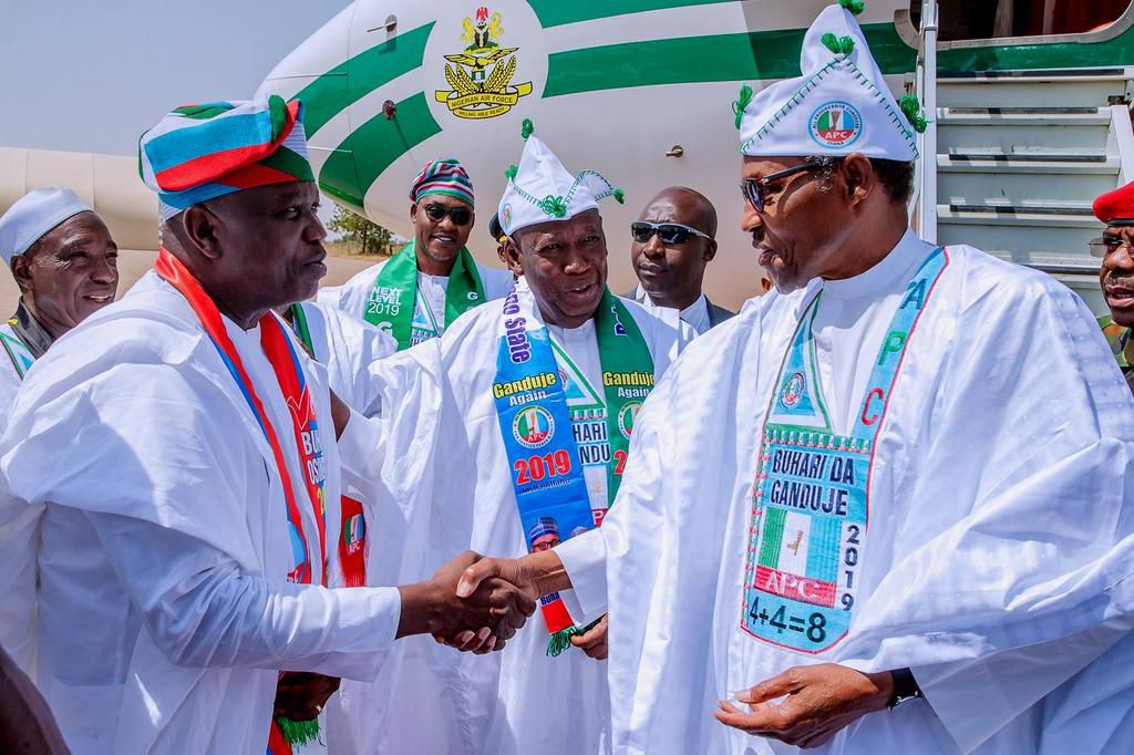 President Buhari during his visit to Kano state on Thursday, January 31, 2019 [The Cable News]