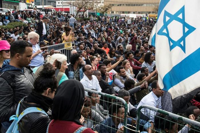 The Israeli government's deportation policy sparked protests outside the Rwandan embassy in the city of Herzliya a year ago
