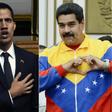 Opposition leader Juan Guaido (L) is locked in a battle with President Nicolas Maduro (R) for control of Venezuela