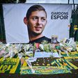 Fans place tributes to Argentinian forward Emiliano Sala outside the Nantes training ground in France. The player had signed for Cardiff City in the English Premier League and his plane went missing on a flight to join his new club