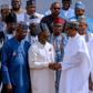 President Muhammadu Buhari hosted Benue State governor, Samuel Ortom, and other political, traditional and opinion leaders from the state at the Presidential Villa on Monday, January 15, 2018