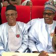 Kaduna State Governor, Nasir El-Rufai with President Muhammadu Buhari at Rigasa train station in Kaduna