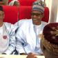 Kaduna State Governor, Nasir El-Rufai with President Muhammadu Buhari at Rigasa train station in Kaduna