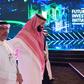 Saudi Crown Prince Mohammed bin Salman walks with Bahrain's Crown Prince Salman bin Hamad bin Isa Al-Khalifa during a major investment conference in Riyadh, in a photo provided by the Saudi palace on October 24, 2018