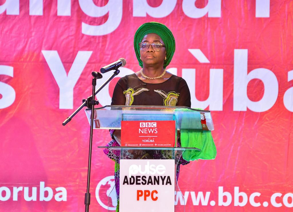 Omolara Adesanya of the Providence People's Congress (PPC) at a Lagos governorship debate organised by the British Broadcasting Corporation (BBC) Yoruba News Service on Saturday, January 26, 2019