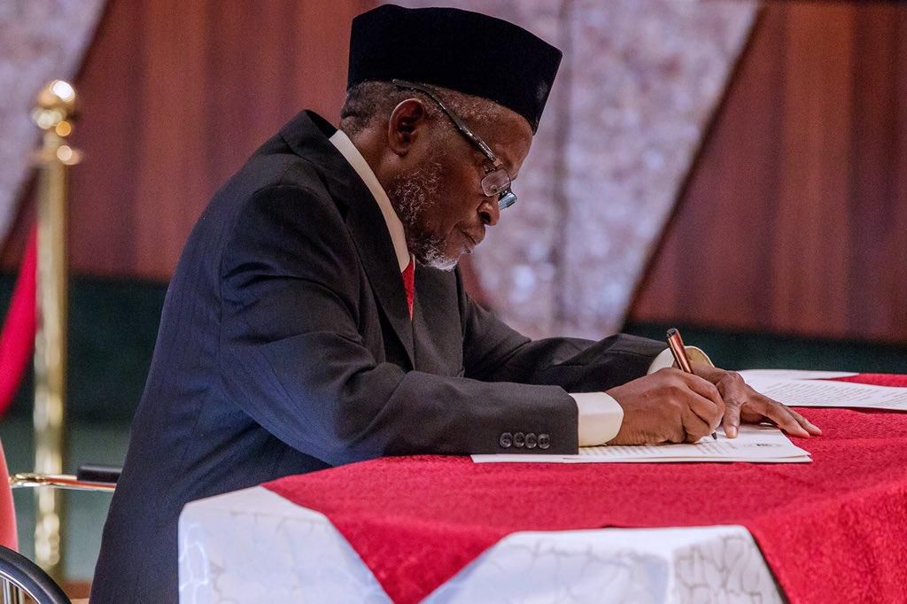 Acting Chief Justice of Nigeria (CJN),Tanko Mohammed (Naija News)