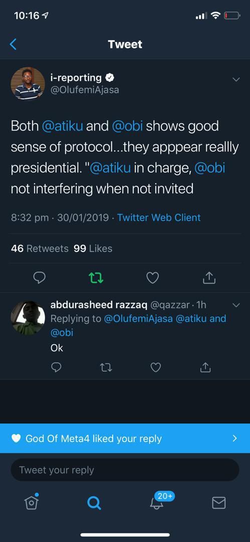 #NGTheCandidate: Atiku and Peter Obi set Nigerian Twitter on fire