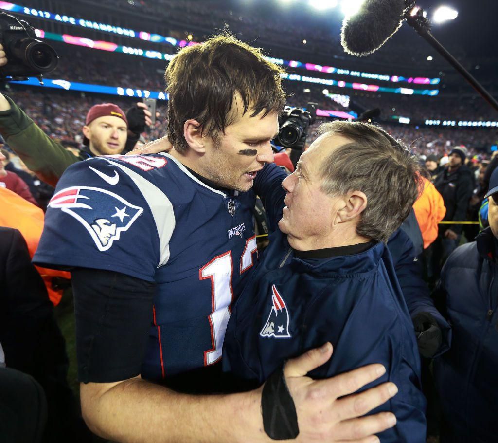 Brady with Coach Bill Belichick