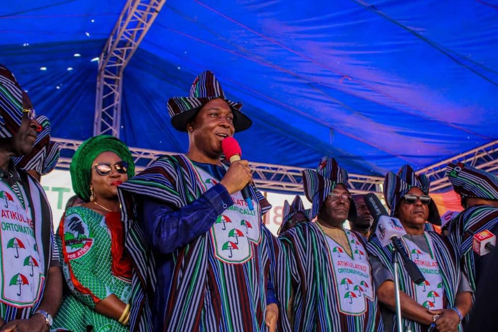 Senate President Bukola Saraki at the PDP presidential campaign rally in Benue state