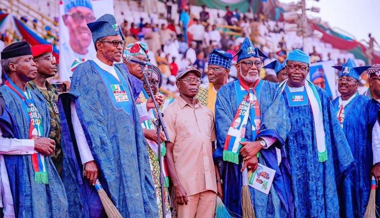 President Buhari at a rally in Ogun state on Monday, February 11, 2019