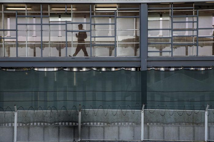 Crowded Plaza, Anxious Migrants and a Bolstered Wall