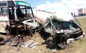 Salgaa accident between a bus and a petrol tanker