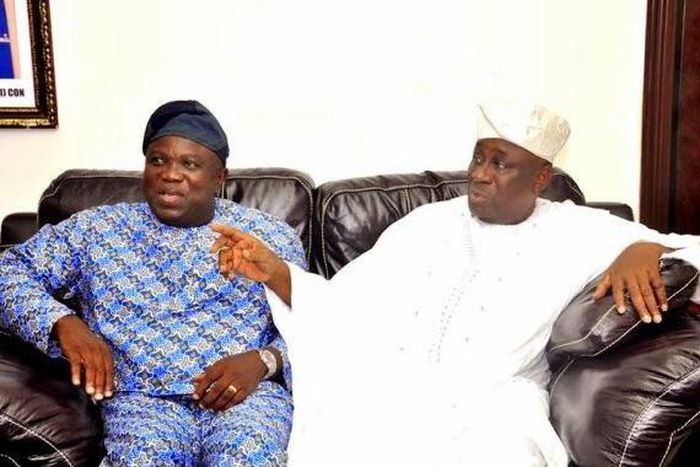 Lagos State Governor-elect, Akinwunmi Ambode pays courtesy visit to Oba of Lagos, Rilwan Akiolu