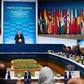 US Secretary of State Mike Pompeo addresses a 79-nation coalition meeting on defeating the Islamic State group