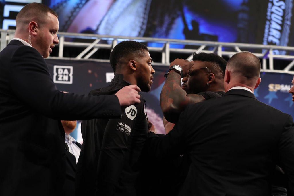 Anthony Joshua and Jarrell Miller