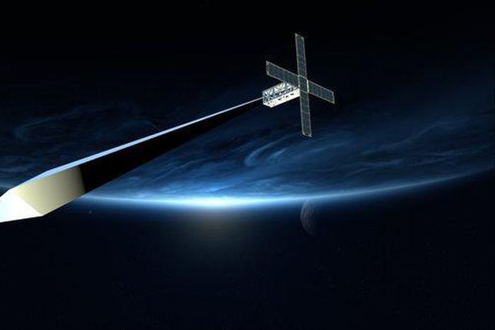 Shutdown leaves uninflated space sculpture circling in orbit