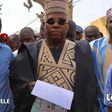 Governor Kashim Shettima of Borno state casts his vote
