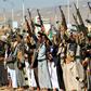 Supporters of Yemen's Huthi rebels gather in the capital Sanaa on December 19, 2018