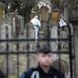 Around 80 graves were discovered to have been daubed with swastikas at a Jewish cemetery in France