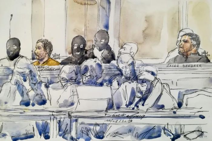 Nacer Bendrer, right, denies being an accomplice to the Jewish museum murders