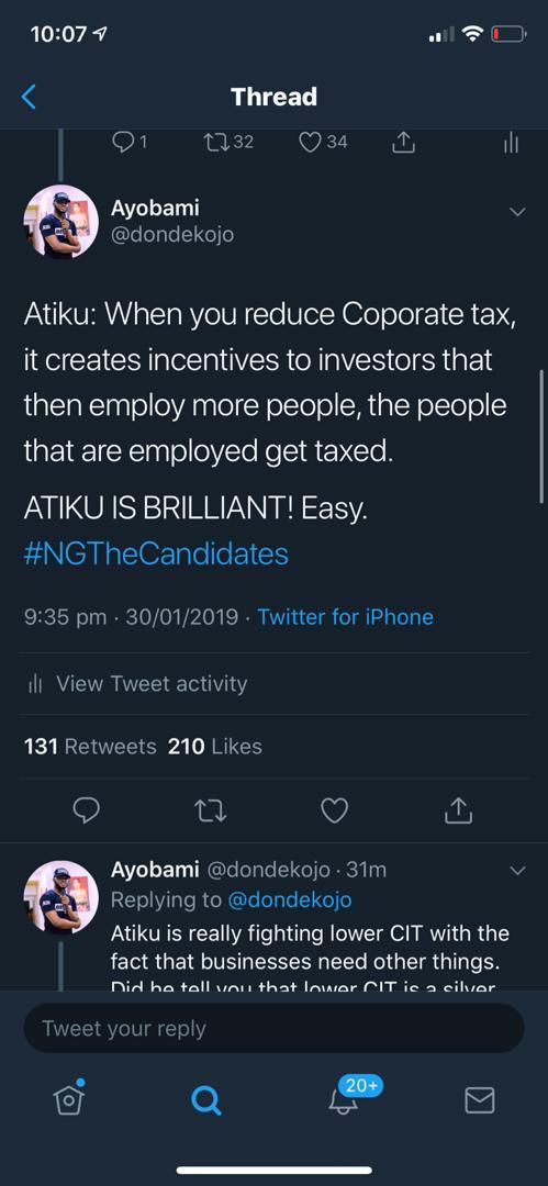 #NGTheCandidate: Atiku and Peter Obi set Nigerian Twitter on fire