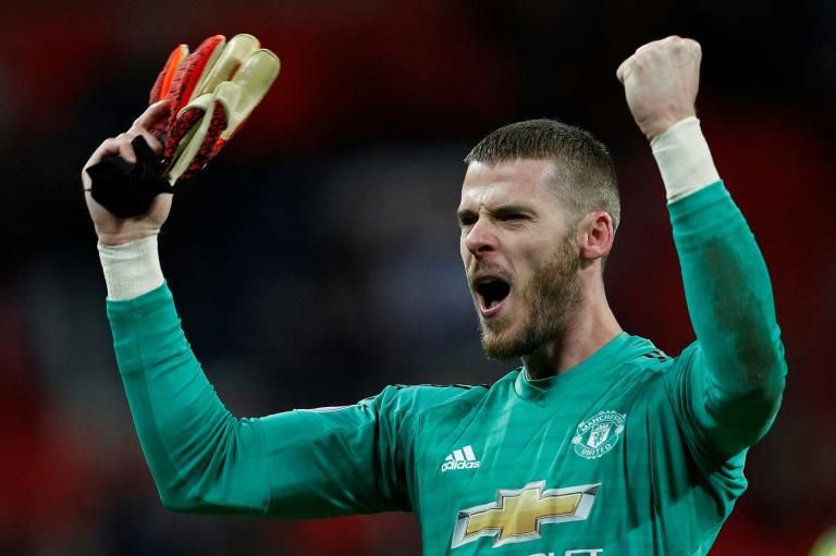 David de Gea made 11 saves, all in the second half, as United held on to beat Spurs
