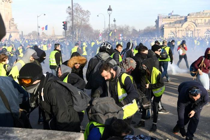 A prominent writer was the target of anti-Semitic insults by "yellow vest" protesters during the latest anti-government protest in Paris