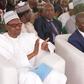 President Muhammadu Buhari with acting EFCC chairman, Ibrahim Magu