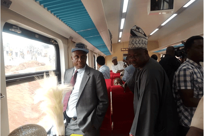 A test-run of the completed section of the 156km Lagos-Ibadan rail modernisation project was carried out on Friday, February 8. (Channels)5