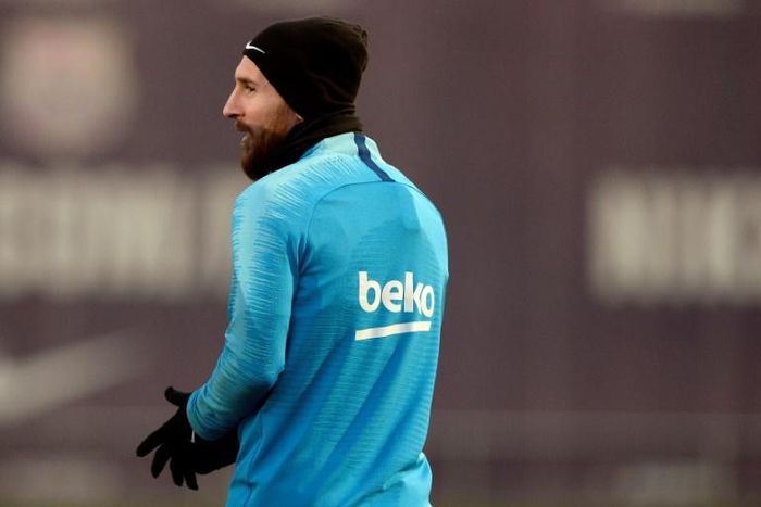 Barcelona's Argentinian forward Lionel Messi, pictured February 5, 2019, had felt pain in his thigh during Barca's draw against Valencia and was not deemed fit enough to start the first leg at the Camp Nou