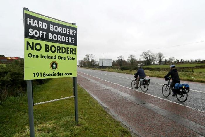 The European Union has warned that Ireland will face a new 'hard' border with the North if Britain crashes out of the bloc