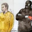 A court sketch of Mehdi Nemmouche, who denies murdering four people at a Jewish museum in Brussels in 2014