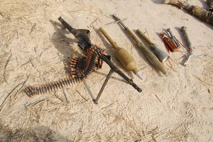 Arms and ammunition recovered from the terrorists [Facebook/HQ Nigerian Army]