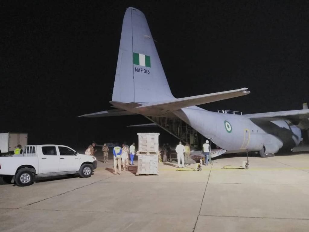 NAF airlifts electoral materials for INEC (Nigerian Air Force HQ)