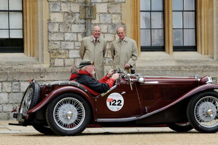 The Duke of Edinburgh Prince Philip, seen here watching an MG parade at Windsor Castle in 2009, has always been known for his love of cars
